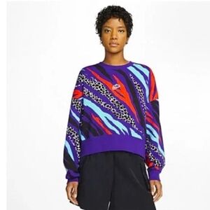 Women's Nike Sportswear Court Purple Fleece Sweatshirt, size Small